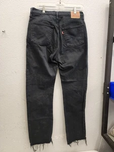 Vintage Levis 501XX Jeans Fit Sz 30 Black Button Fly Straight Leg USA Made 90s - Picture 1 of 18