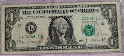 2003 $ 1 repeater note SN L41474841E circulated fair - Image 1 of 2