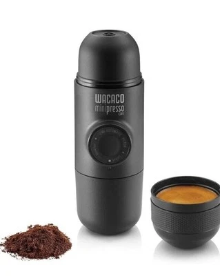 Wacaco MiniPresso GR Espresso Machine On The Go Maker Black Portable 8 Bar New - Image 1 of 4