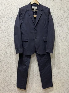 Marni H&M Gray Striped Cotton Mens 2 Piece Suit Blazer Trousers Size 38R - Picture 1 of 14