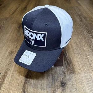 Nike New York Yankees Snapback Hat White Navy Swoosh Check Dad Baseball Cap - Picture 1 of 8