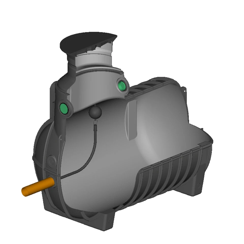 Zisterne 2000l Retentionszisterne STORM DUO mit 800l Nutzvolumen inkl. Drossel - Bild 1 von 1