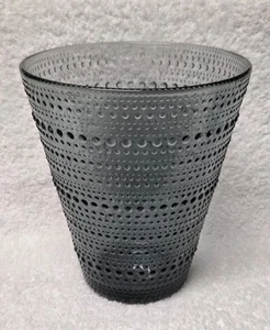 🔶️GREY KASTEHELMI OIVA TOIKKA GLASS VASE MCM IITTALA DANISH MODERN RETRO SCANDO - Picture 1 of 10