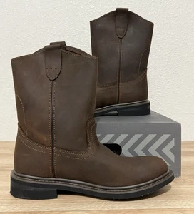 Botas BRAZOS Hombre Crazy Horse II Western Cuero Marrón B9703 Talla 10 - Imagen 1 de 11