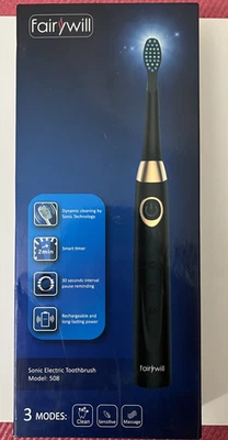 Cepillo de dientes eléctrico Fairywill Modes 508 con cabezales de repuesto - negro Foto 1 de 2