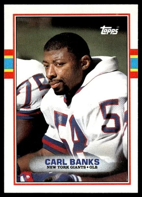 1989 Topps Carl Banks New York Giants #168 - Image 1 of 2