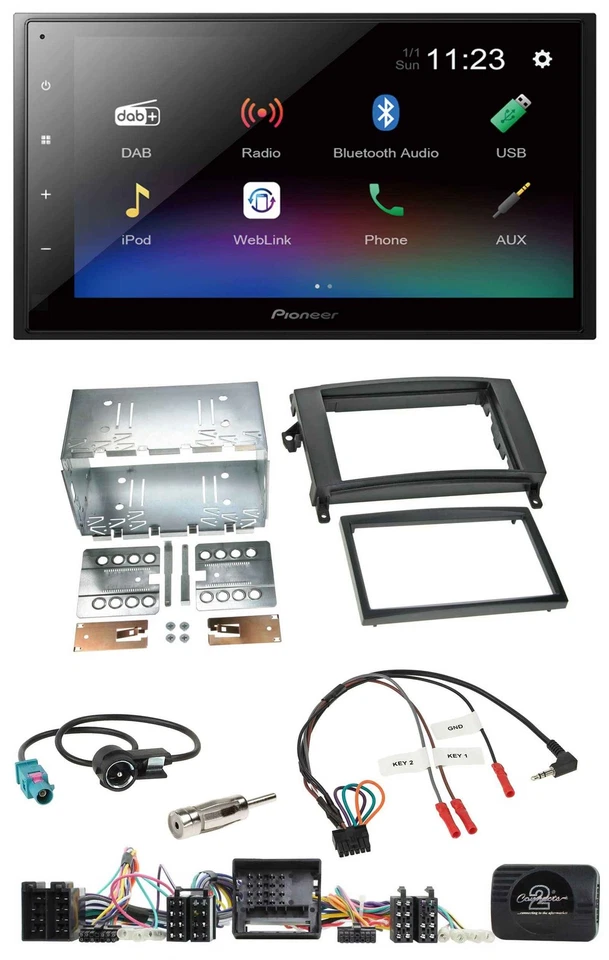Pioneer USB Bluetooth DAB 2DIN Lenkrad Autoradio für Mercedes Vito Viano W639 Au - Bild 1 von 4