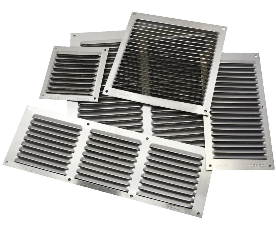 Aluminium Gitter Alu Lamellengitter Lüftungsgitter Schutzgitter Fliegengitter - Bild 1 von 1