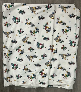 Vtg 80s Disney Fabric 4.5 Yards X 60” Mickey Minnie Golf Tennis White Cotton VTG - Picture 1 of 3