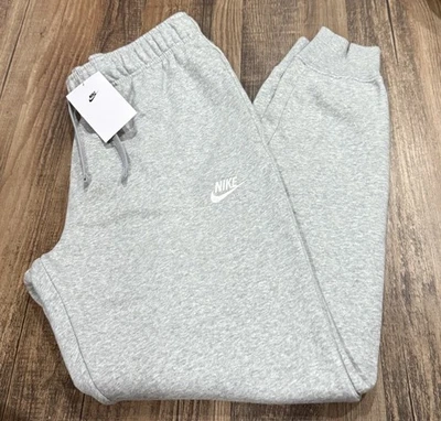 Pantalones deportivos Nike pequeños grises de vellón para club DQ5191 NUEVOS CON ETIQUETAS para mujer Foto 1 de 3
