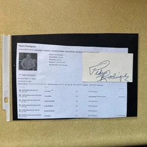 Pedro Rodriguez 1960's Wrestler Genuine Autograph Signed Card - Picture 1 of 4