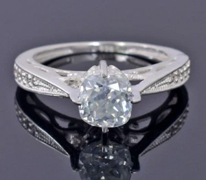 Certified Natural 1.45ct VS1/White Diamond 925 Sterling Silver Ring for Birthday - Picture 1 of 9