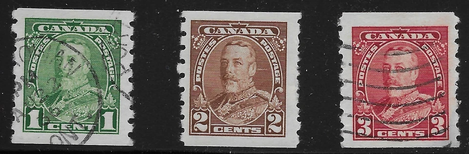 Canada Scott #228-30, Singles 1935 Complete Set FVF Used/MH - Image 1 of 1