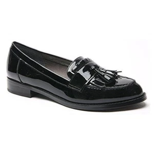 Ros Hommerson® Women's Darby Black Patent Slip On Loafers, Size 11 Super Slim - Picture 1 of 15