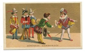 Sérénade commandée - Musicien Cachet - Chromo A la Tour d'Auvergne - Trade card - Picture 1 of 2