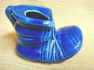 ALTER & NIEDLICHER HELLBLAUER SCHUH Kunstkeramik ZAHNSTOCHERHALTER - Bild 1 von 7