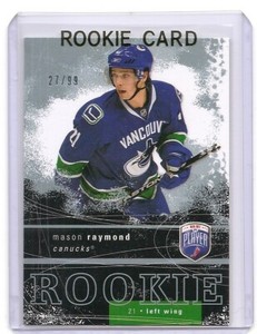 2007-08 UD Be A Player Mason Raymond Rookie Card /99 Vancouver Canucks