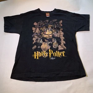 T-shirt nera con grafica nera Harry Potter e lo stregone si adatta come alla taglia S - Foto 1 di 6