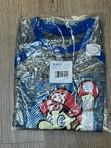 Super Mario Bros SS Tee 7 Boys Kids Grey Blue New - Picture 1 of 2