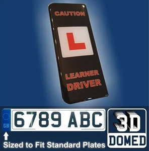 Caution L Learner Driving Instructor Car Number Plate GB Side Badge Sticker Sign - Picture 1 of 2