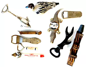 Lot of 10 Various Brands Advertising Beer Bottle Can Openers - Picture 1 of 6