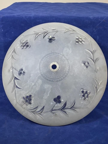Vintage Frosted Glass Ceiling Light Shade, Bowl w/ NO Chips or Cracks! Cover