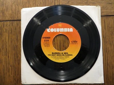 Barbra & Neil – You Don't Bring Me Flowers - 1978 - Columbia 3-10840 7" Single - Image 1 of 2