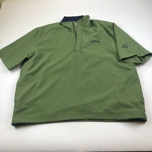 Callaway Medium Brushed Microfiber Mens 1/4 Zip Golf Pullover Wind Shirt Jacket