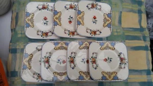 Woods ivory ware square side plates x7 - Picture 1 of 8