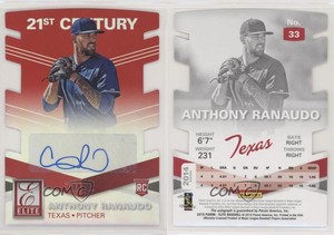 2015 Panini Elite 21st Century Red Die-Cut /21 Anthony Ranaudo Rookie Auto RC