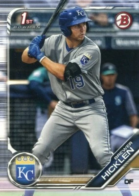 2019 BOWMAN 1ST RC BREWER HICKLEN KANSAS CITY ROYALS ROOKIE - 4454 - Image 1 of 2