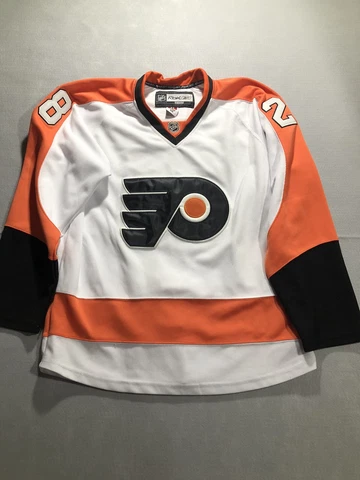 Philadelphia Flyers Hockey Jersey #28 Claude Giroux Reebok CCM Fight Strap Sz 50 Cover