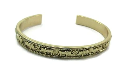 Браслет-манжета NRQ ELEPHANT золотистый с дизайнерской подписью  - Изображение 1 из 2