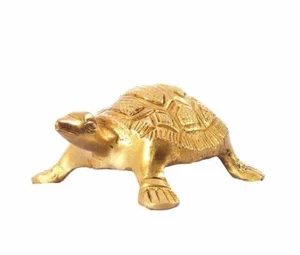 Vastu in ottone | Tartaruga Fengshui | Tartaruga | Kachua per Vastu (9 cm) (1 pezzo) - Foto 1 di 5