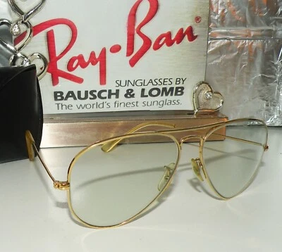 VTG 1950's RAY BAN B&L 10K PHOTOGRAY CHANGEABLES AVIATOR SUNGLASSES BX 7 AO - Image 1 of 4