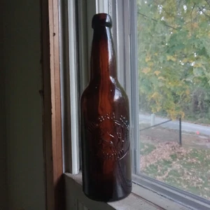 MARION (IND) BR'G ASS'N FARM SCENE PICTURE BLOB TOP 1890s BEER BOTTLE REAL NICE - Picture 1 of 5