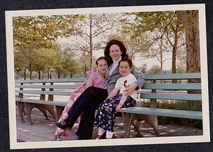 Vintage Photograph Relaxing on Park Bench - Picture 1 of 2