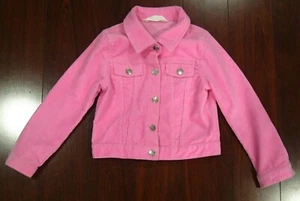H&M Pink Corduroy "Jean" Jacket Girls Size 6/7 Excellent Condition - Picture 1 of 4