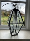 Vintage Leaded Glass Lantern - Indoor Or Porch Light