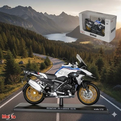BMW R1250 GS 2020 1:12 Maisto  Die Cast Modellino Dettagliata - Immagine 1 di 4