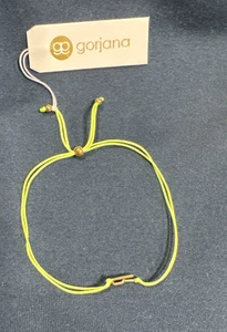 Pulsera Gorjana Inicial Letra R Prisma Chapada en Oro Cadena Verde Ajustable - Imagen 1 de 4