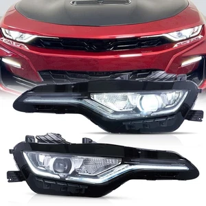 VLAND Full LED DRL Headlights For 2018-2022 Chevy Camaro SS/1SS/2SS Front Lamp - Picture 1 of 9