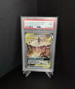 Espeon & Deoxys GX 177/173 PSA 9 Tag Team GX: Tag All Stars Holo Korean Card - Picture 1 of 2