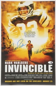 Póster de la película Invencible firmado e inscrito de Vince Papale foto 11x17 (JSA) - Imagen 1 de 2