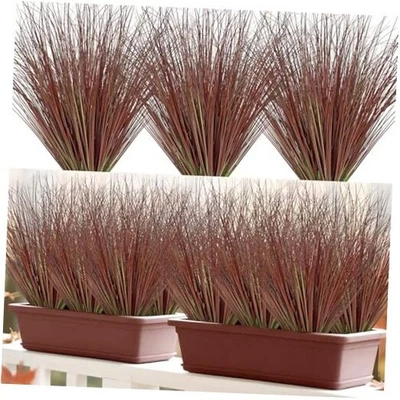 Paquetes Plantas Artificiales Cebolla Hierba Exterior 20 Pulgadas Otoño Arbustos Falsos 14 Rojo Foto 1 de 4