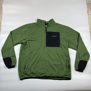 Chaqueta Columbia Hiku Para Hombre 2XL Verde Forrada de Vellón Ligera Manga Larga 1/2 Cremallera - Imagen 1 de 10