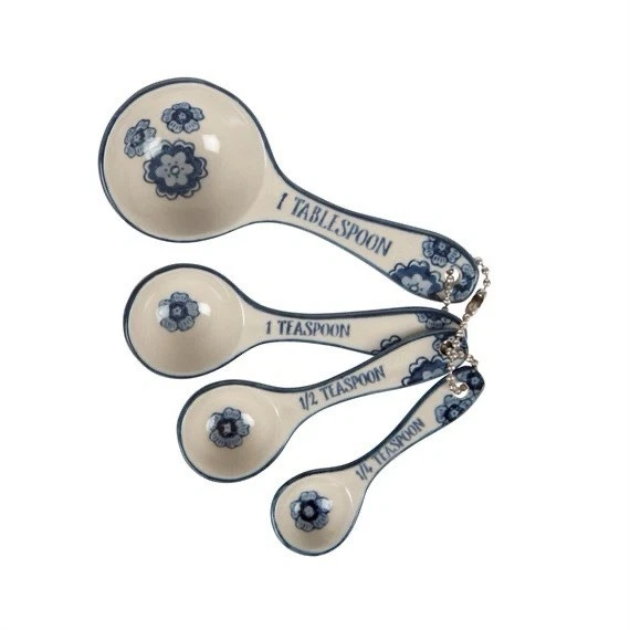 Sass & Belle Blue Willow Floral Ceramic Set of 4 Measuring Spoons - Image 1 of 1
