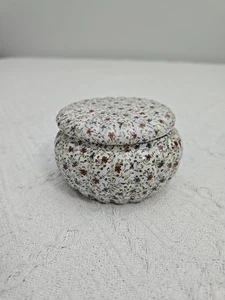 Trinket Box Lovely Ceramic Multicolor Floral VTG 3X2 - Picture 1 of 7