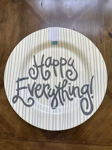 Coton Colors BIG HAPPY EVERYTHING! Round Platter Stone Skinny Stripes - Picture 1 of 6