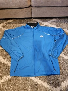 The North Face Jacket Mens Large Blue Flight Series Wind Stopper Reflective - Picture 1 of 15